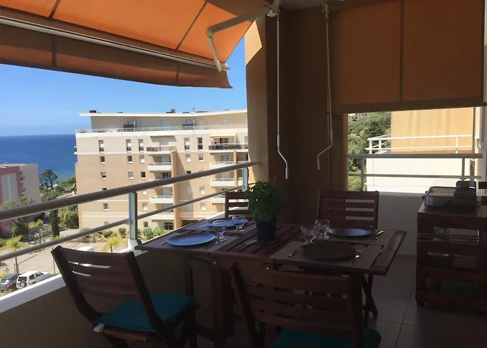 T3 Classe 3 Etoiles Vue Avec Terrasse ,plage 2 Minutes A Pied Appartement